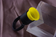 Tinta permanente preta/amarela Ring Caps Plastic Material da tatuagem dos acessórios da composição